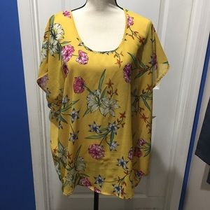 Sheer yellow top